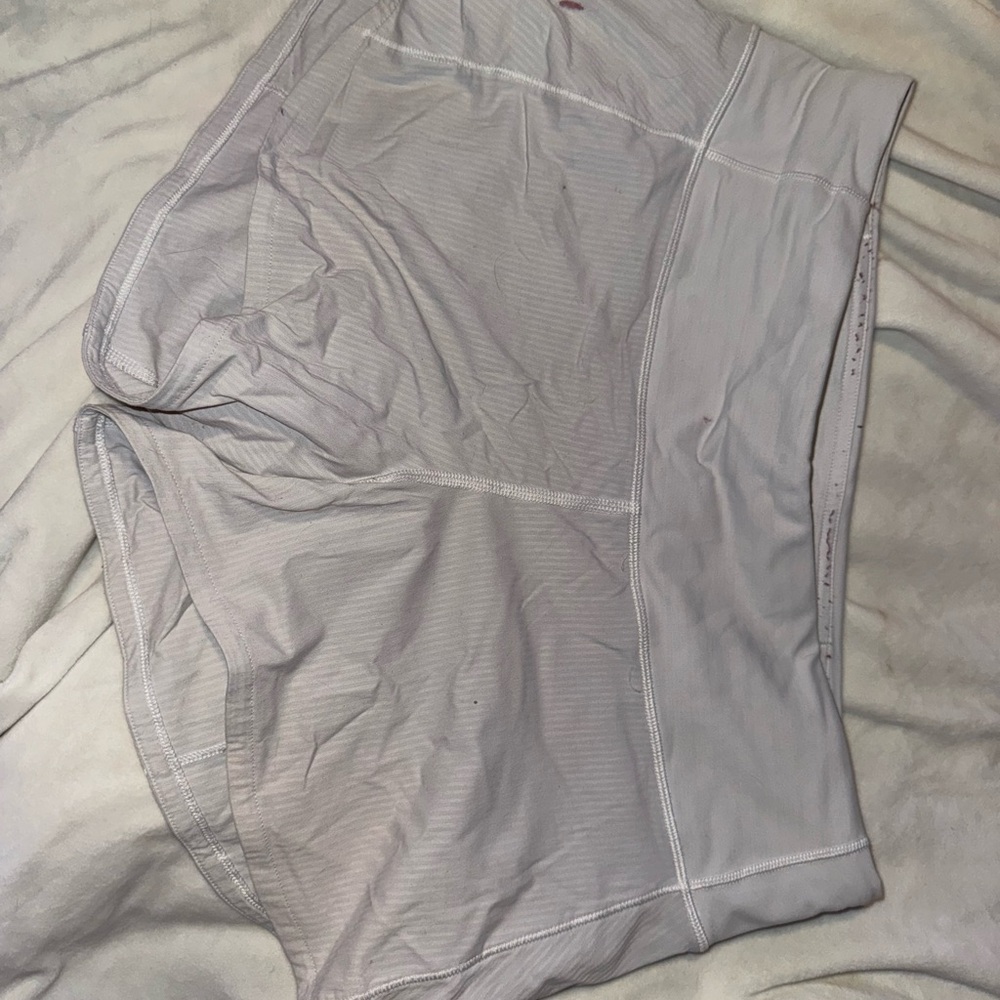 Lululemon White Athletic Shorts